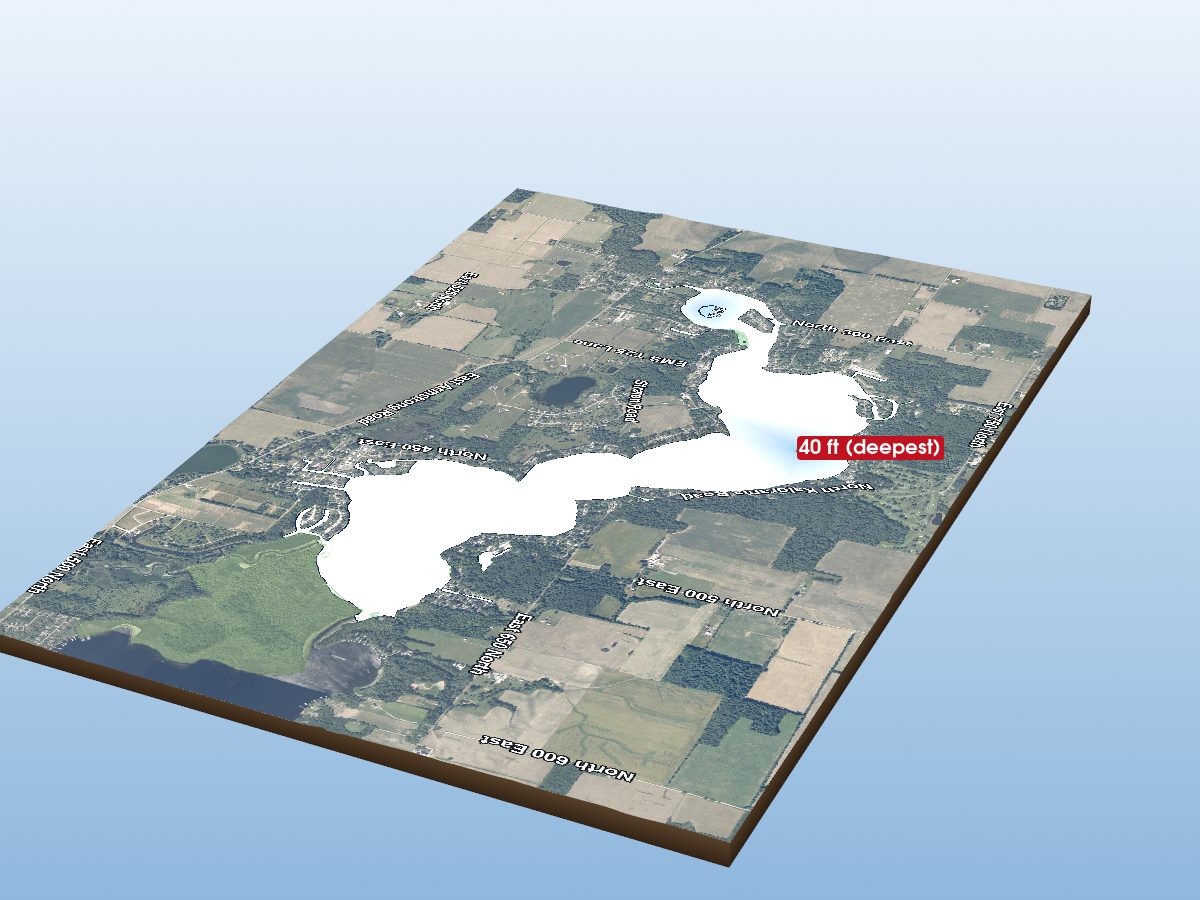 Depth map of Oswego Lake