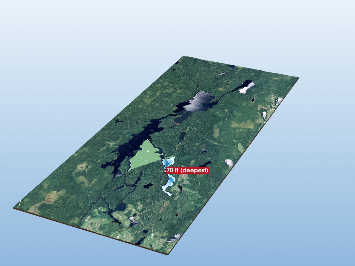 Depth map of Otatakan Lake