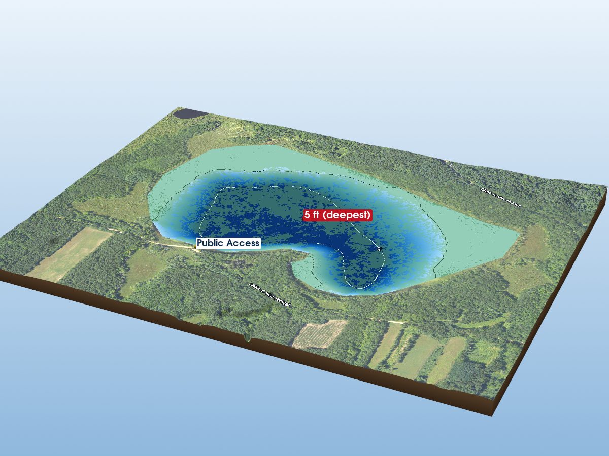 Depth map of Otis Lake