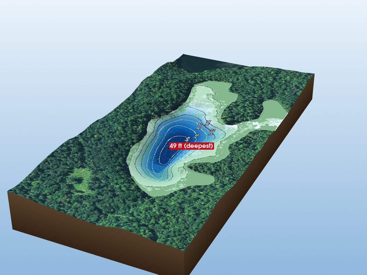 Depth map of Otter Lake 34