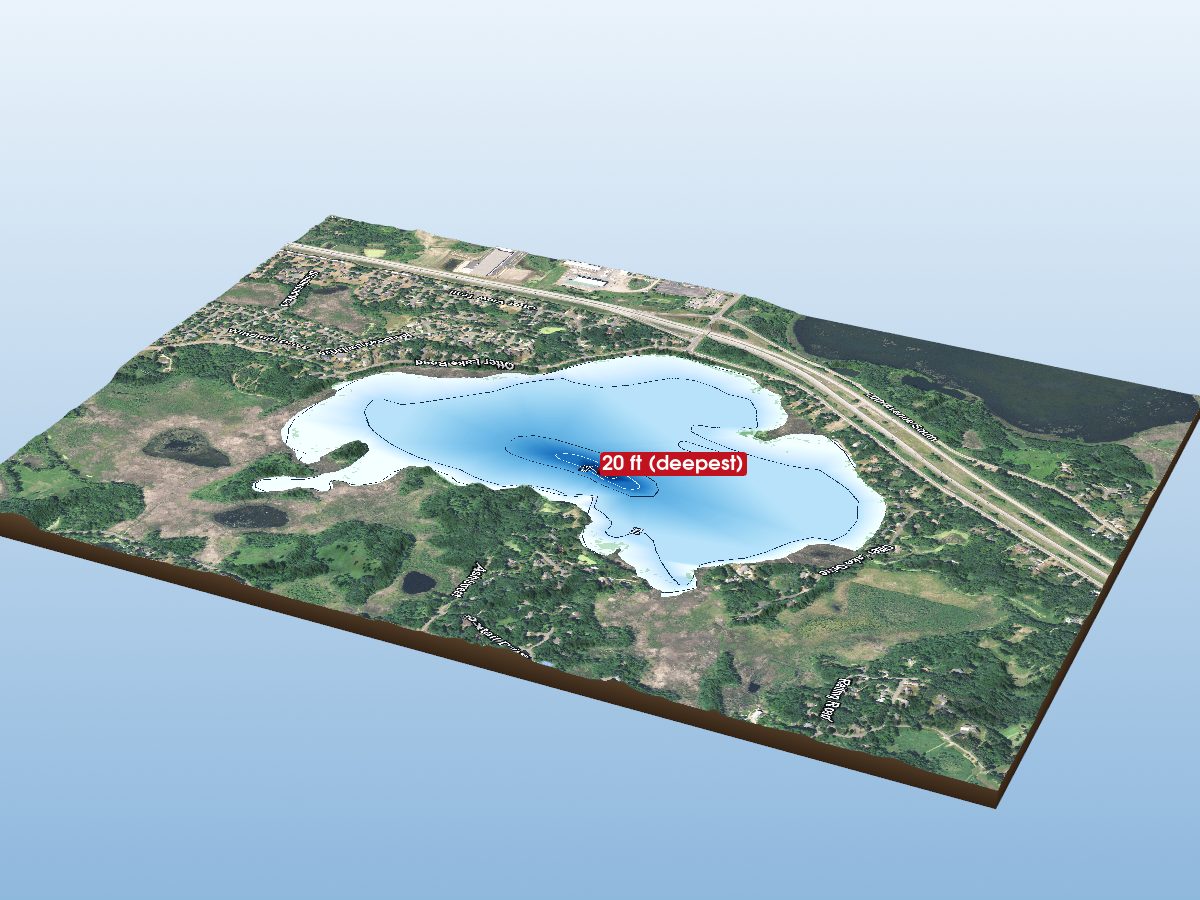 Depth map of Otter Lake
