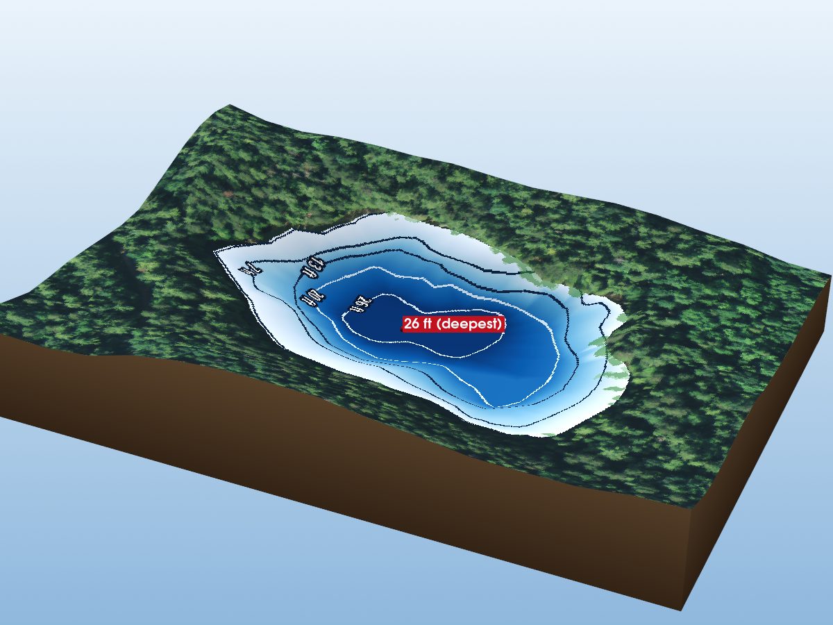 Depth map of Otter Lake