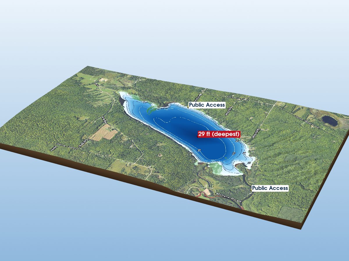 Depth map of Otter Lake