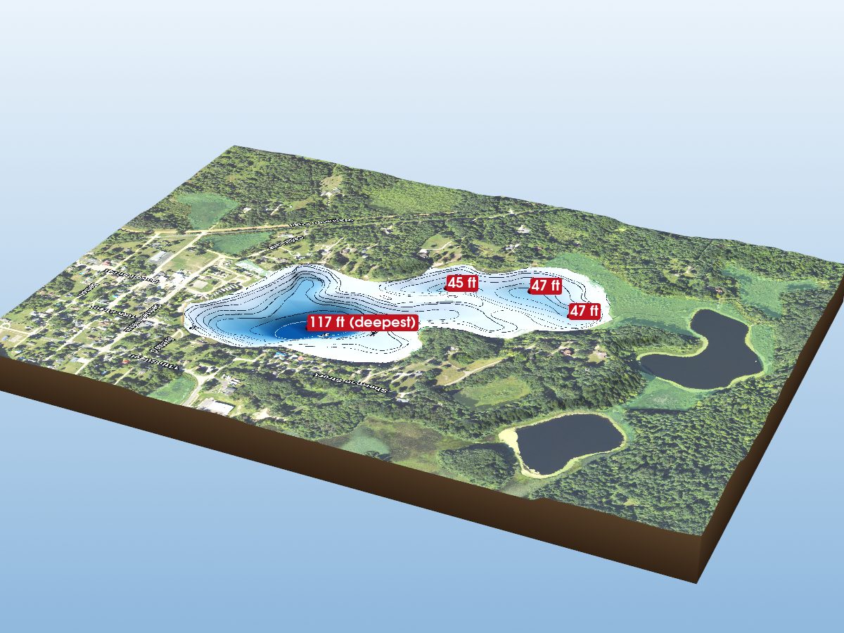 Depth map of Otter Lake