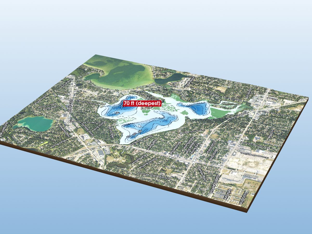 Depth map of Otter Lake