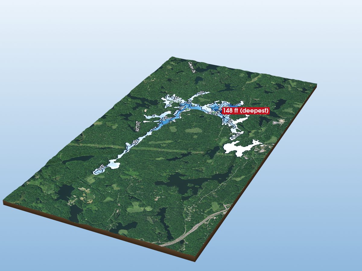 Depth map of Otter Lake