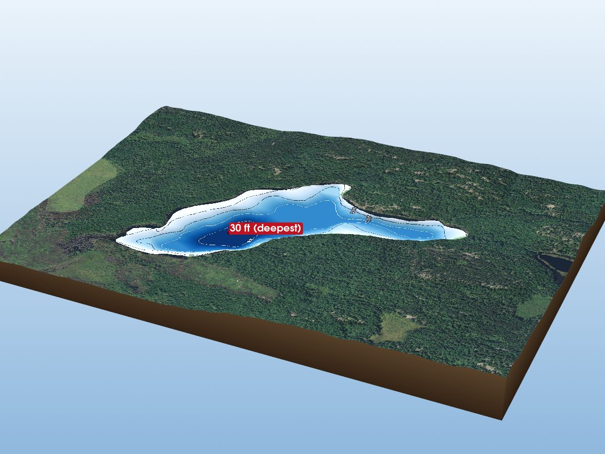 Depth map of Otter Lake