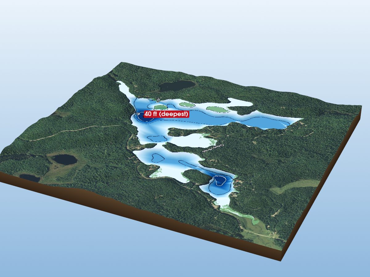 Depth map of Otter Lake