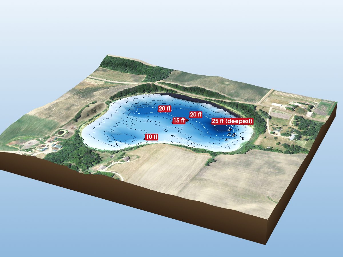 Depth map of Otter Lake