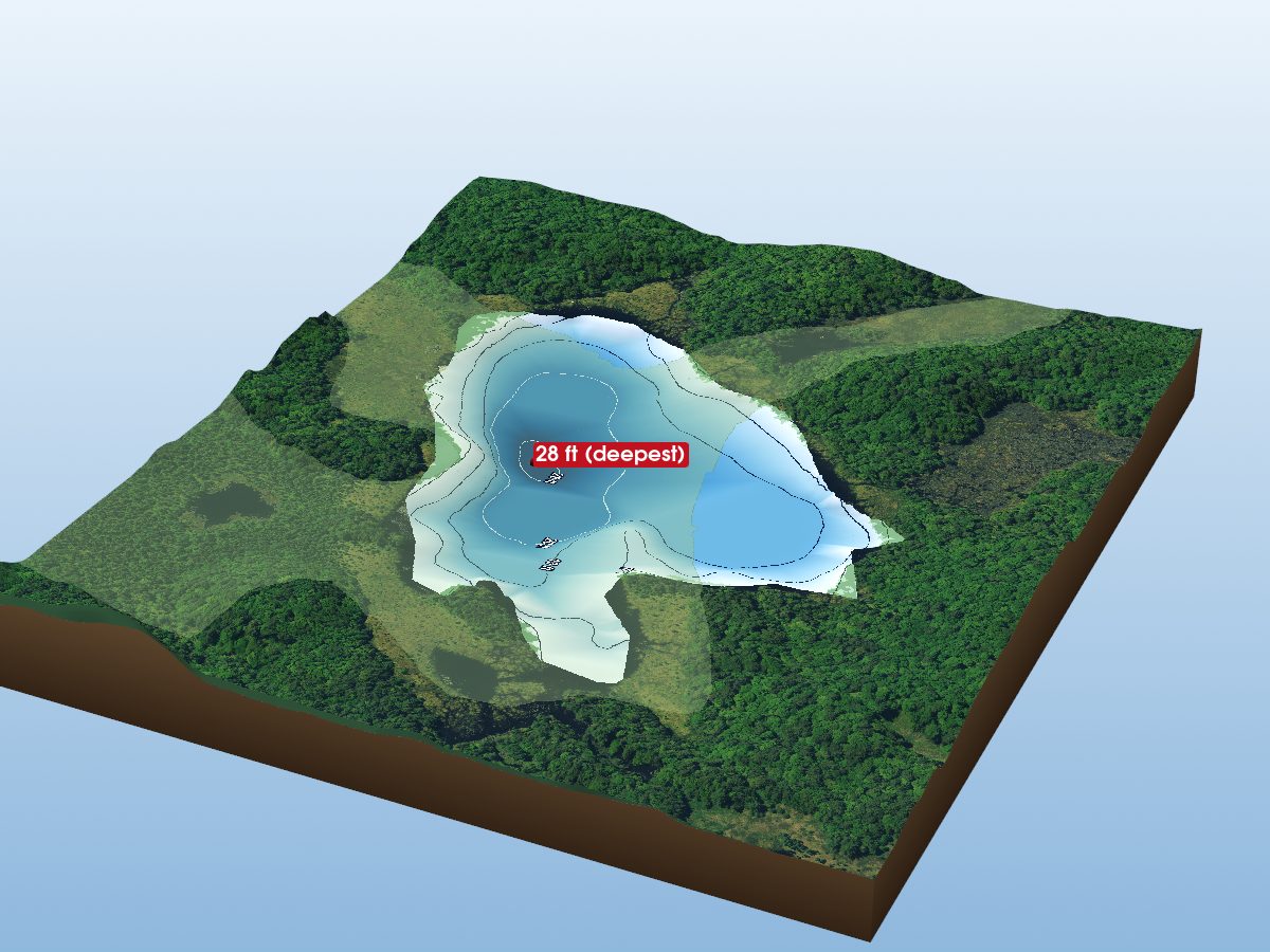 Depth map of Otterhead Lake