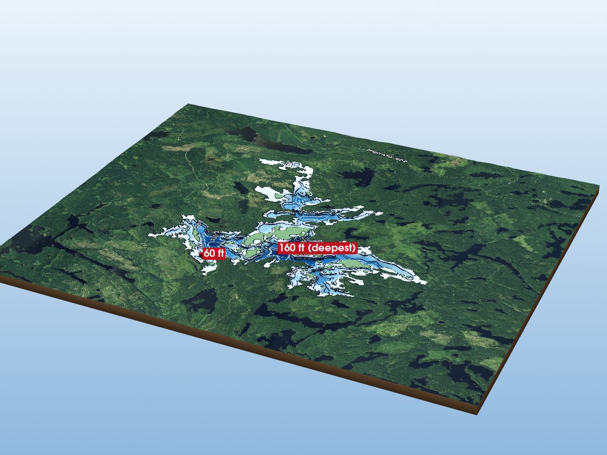 3D depth map of Otukamamoan Lake