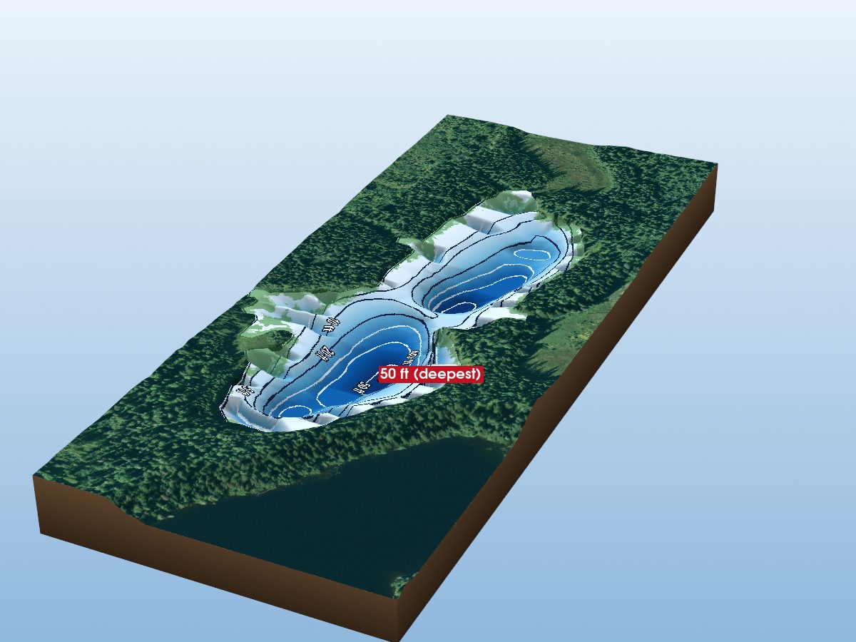 Depth map of Overhill Lake