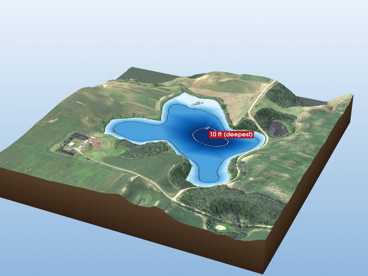 Depth map of Overson Lake