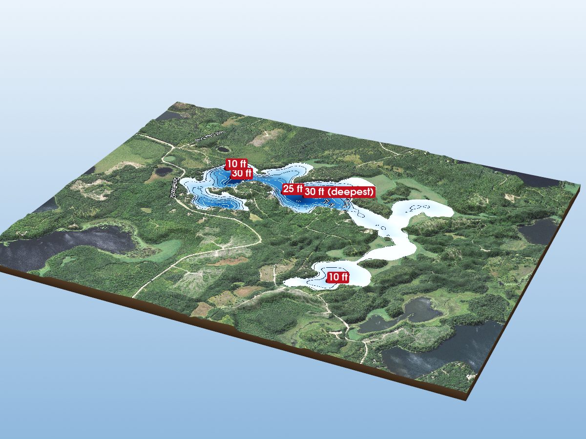 Depth map of Owen Lake