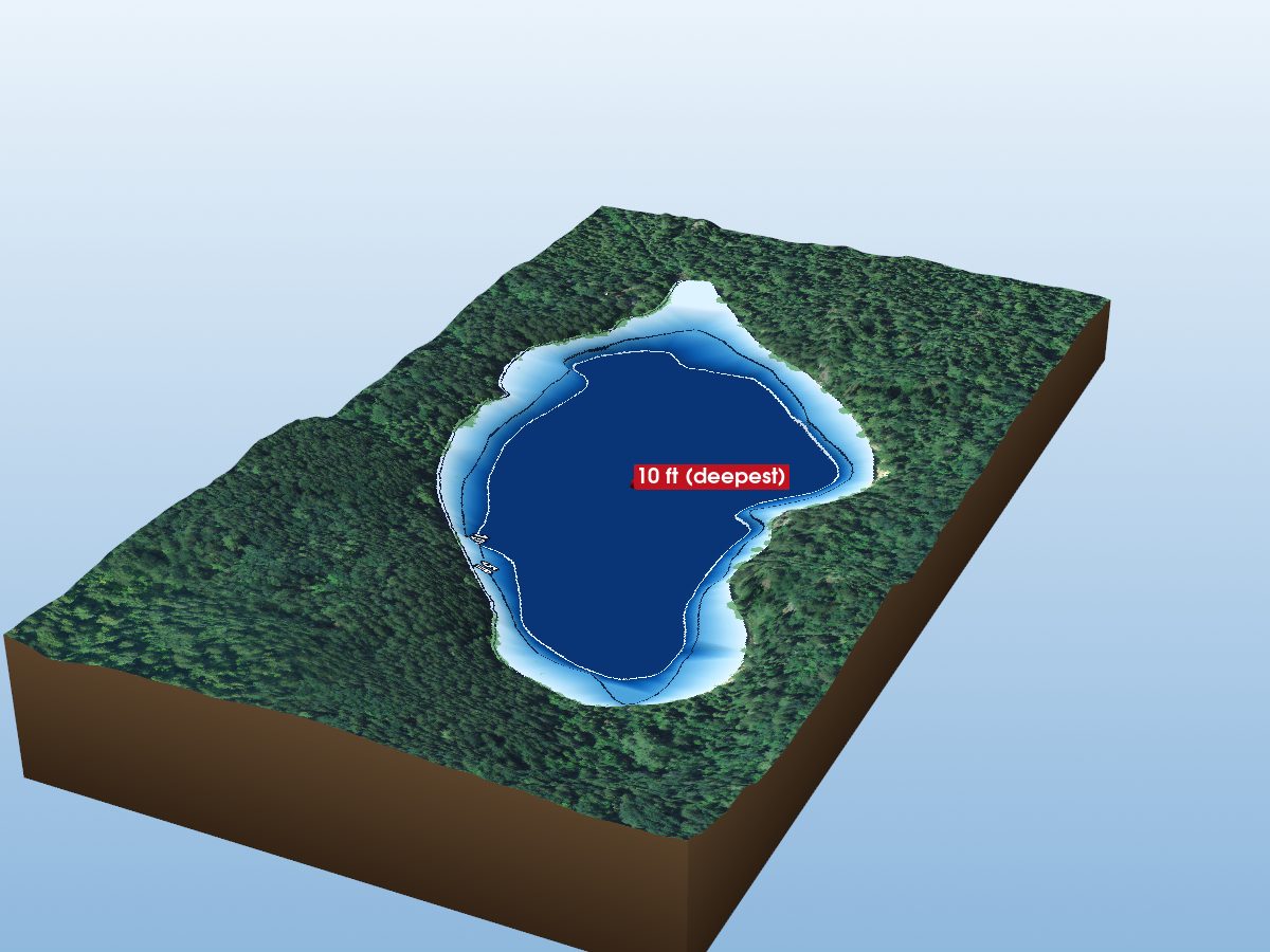 Depth map of Owl Lake