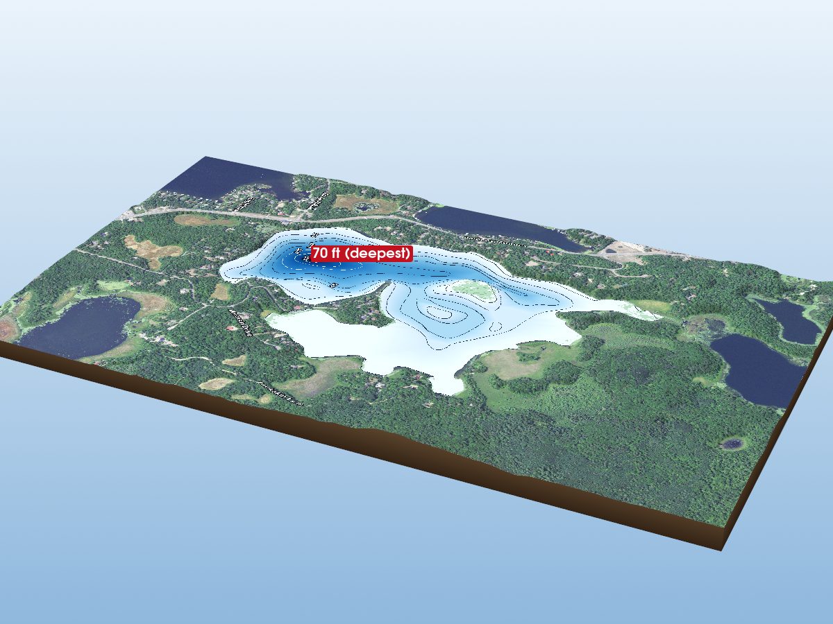 Depth map of Ox Lake