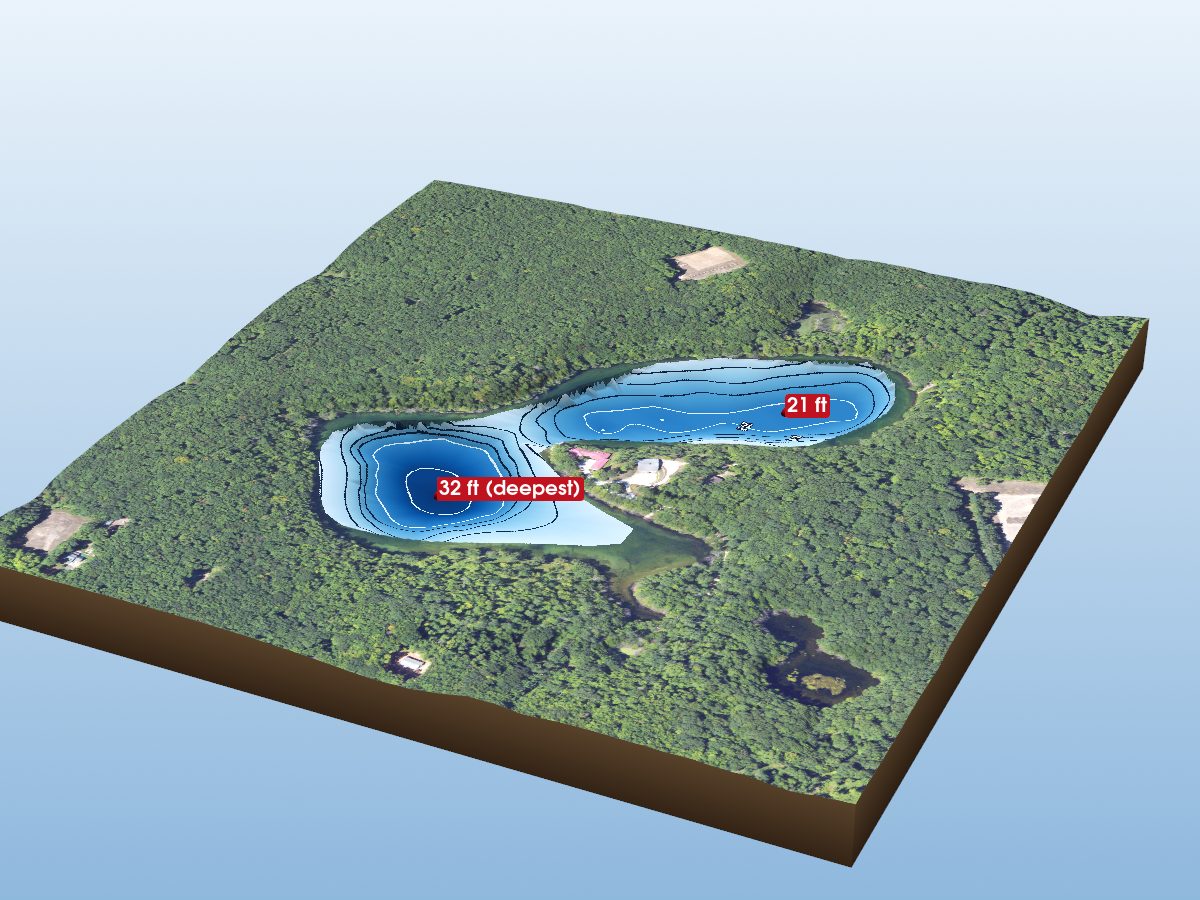 Depth map of Oxbow Lake