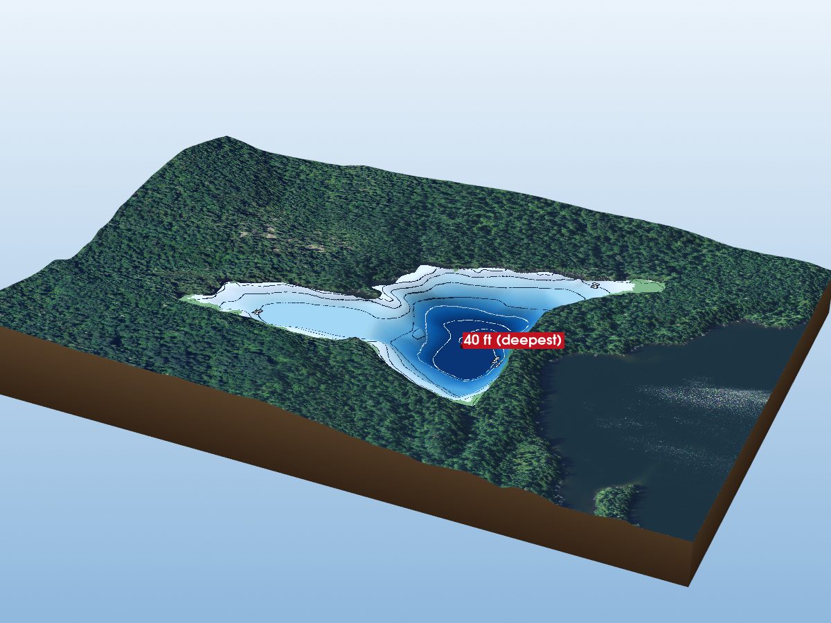Depth map of Oxygen Lake