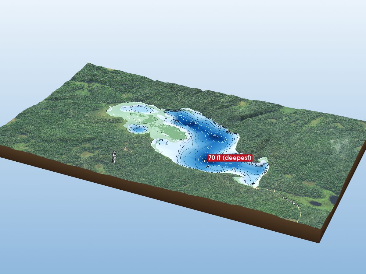 Depth map of Ozawindib Lake