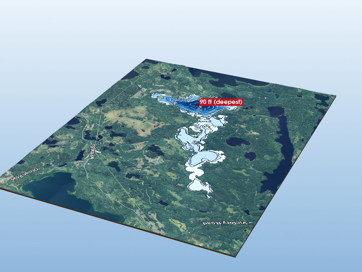 Depth map of Paguchi Lake