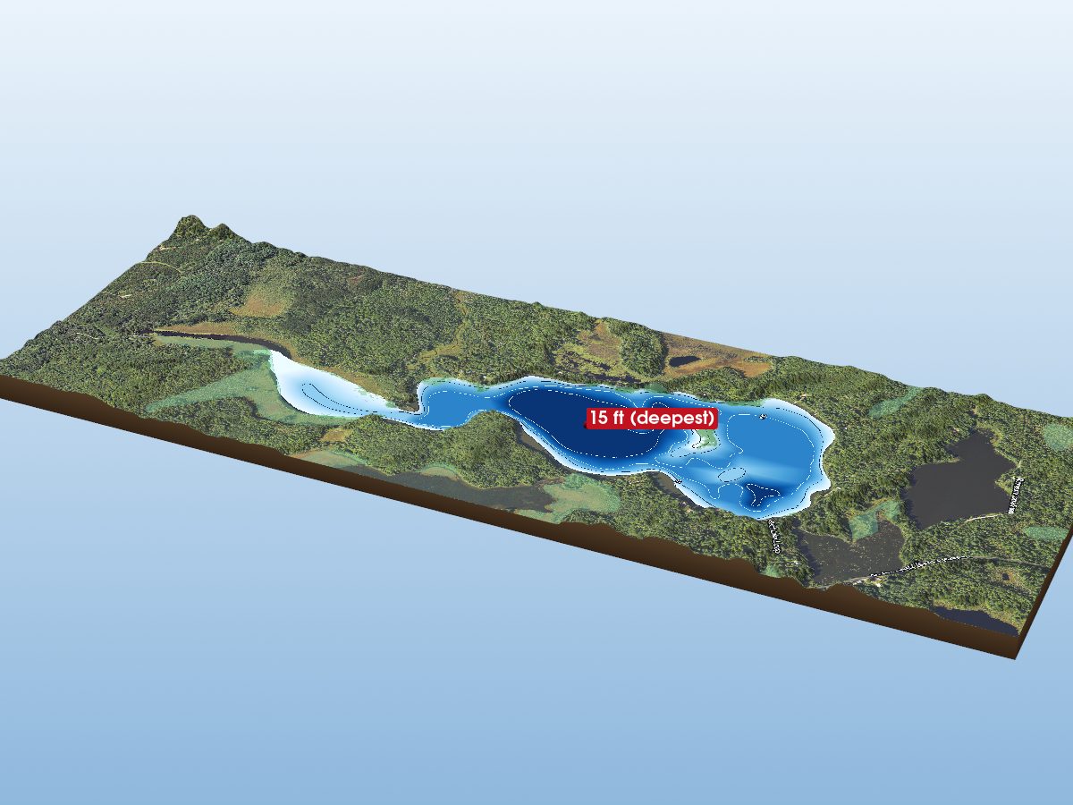 Depth map of Paint Lake