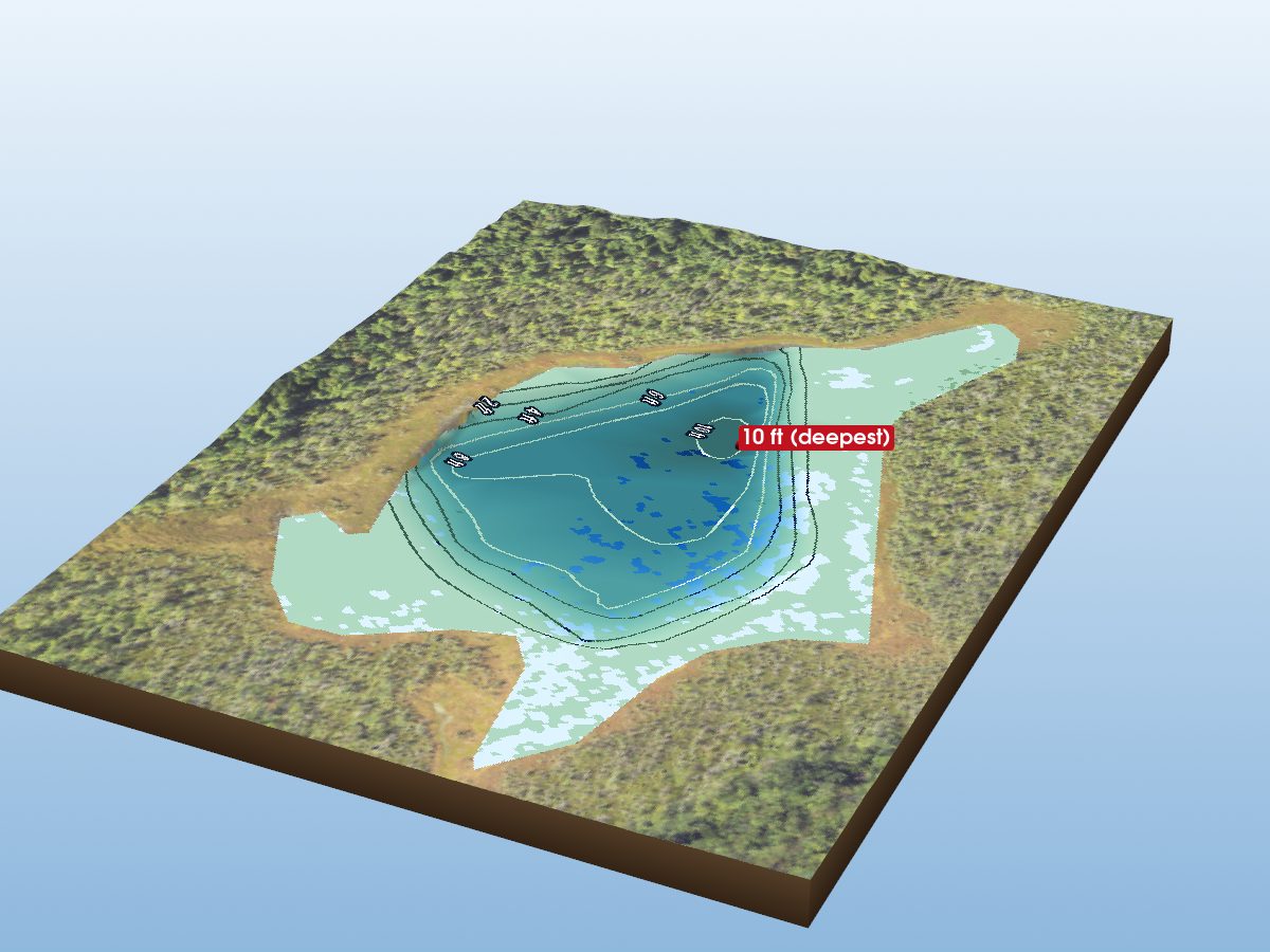 Depth map of Palmer Lake