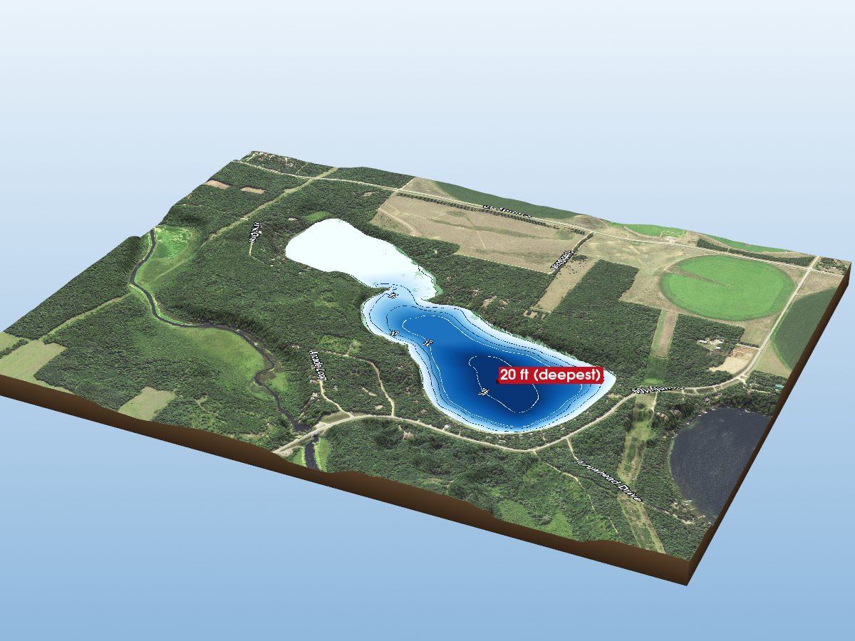 Depth map of Palmer Lake