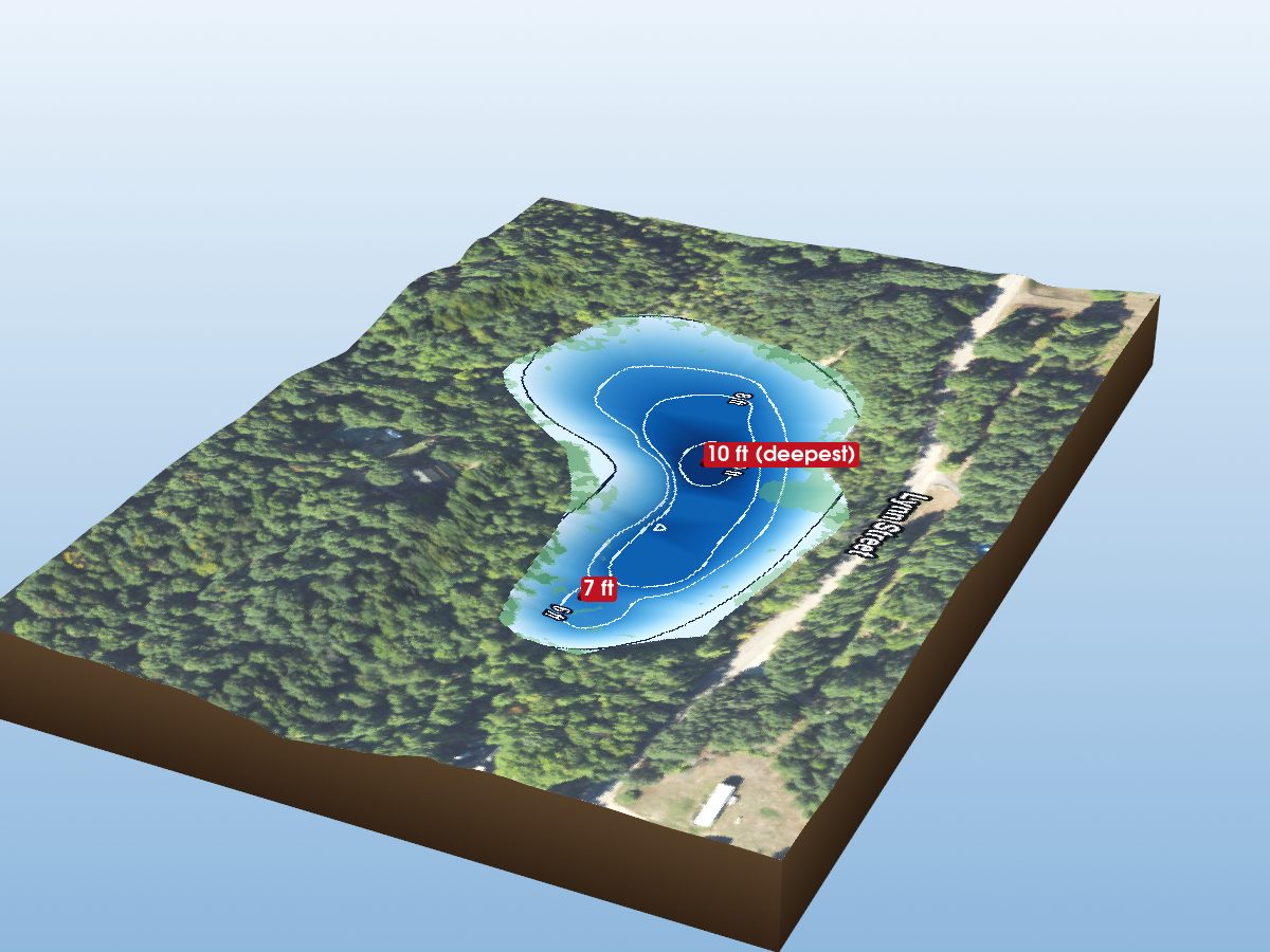 Depth map of Palmer Lake