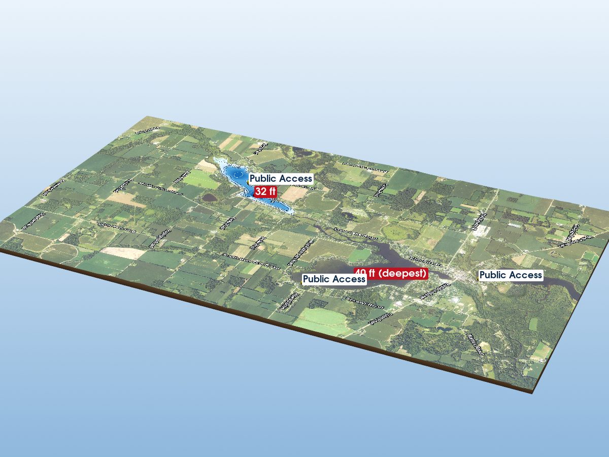 Depth map of Palmer Lake