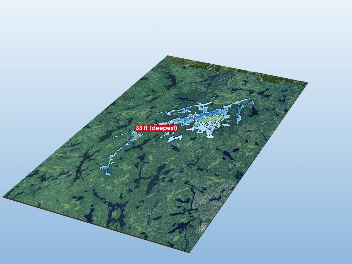 Depth map of Palsen Lake