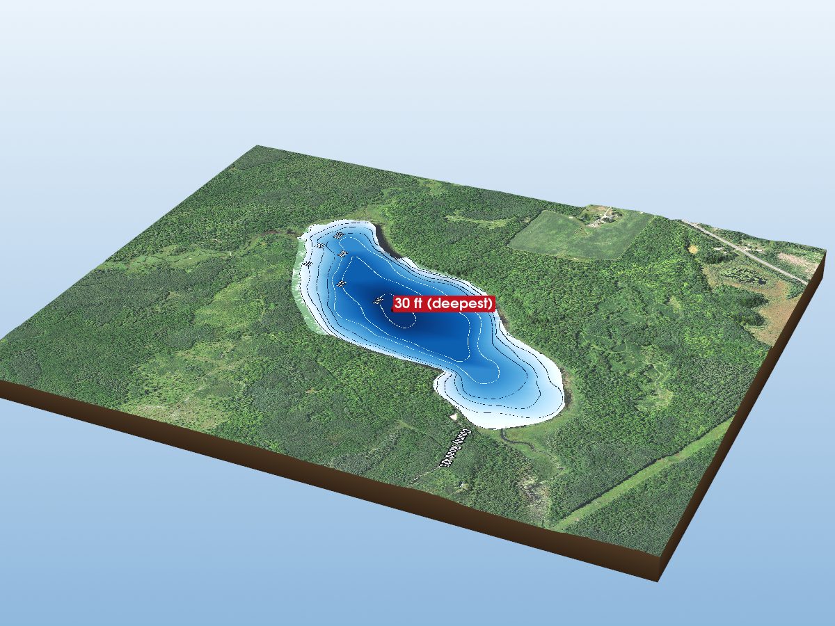 Depth map of Pancake Lake