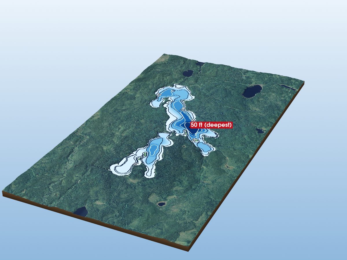 Depth map of Papaonga Lake