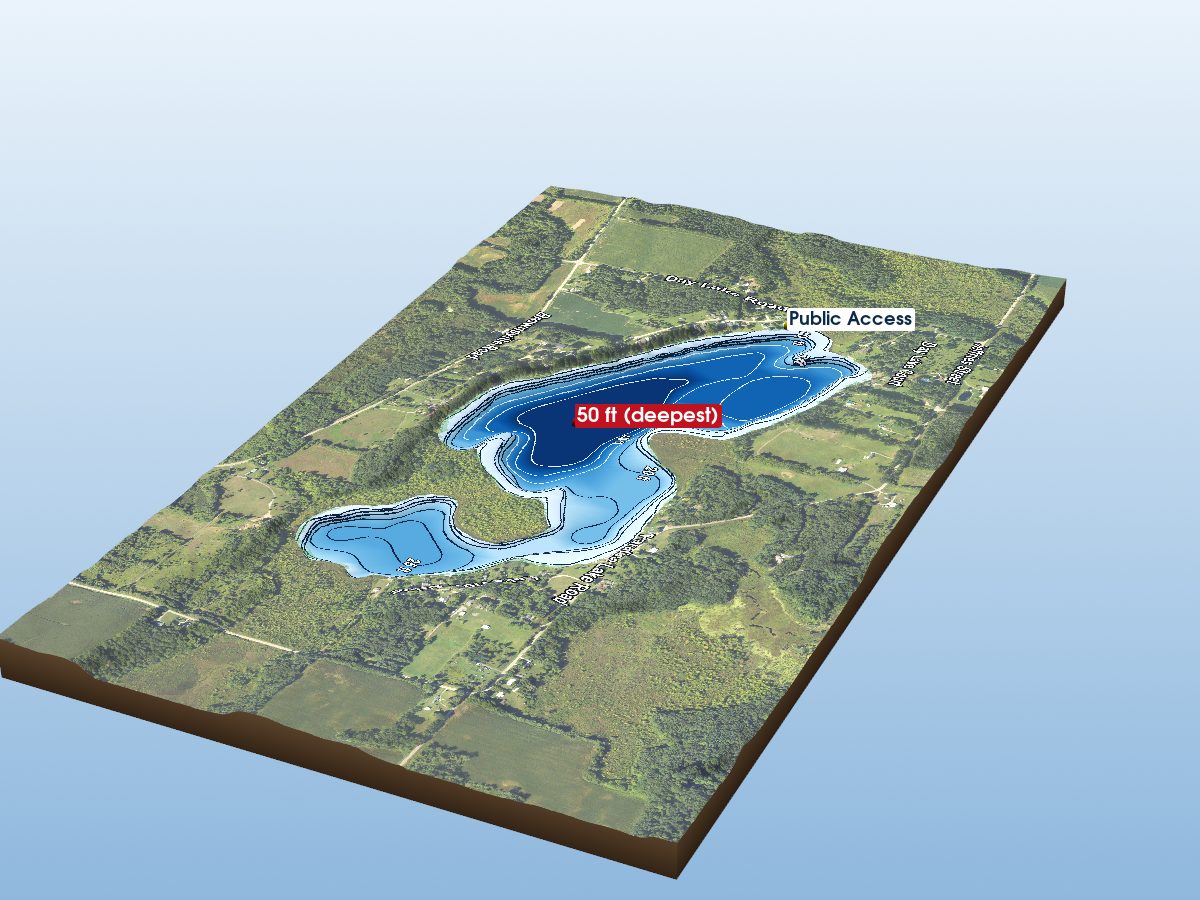 Depth map of Paradise Lake