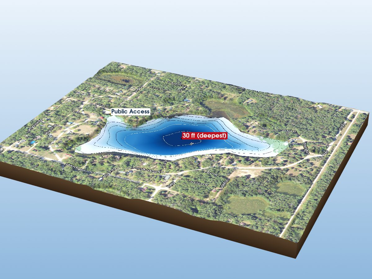 Depth map of Paradise Lake