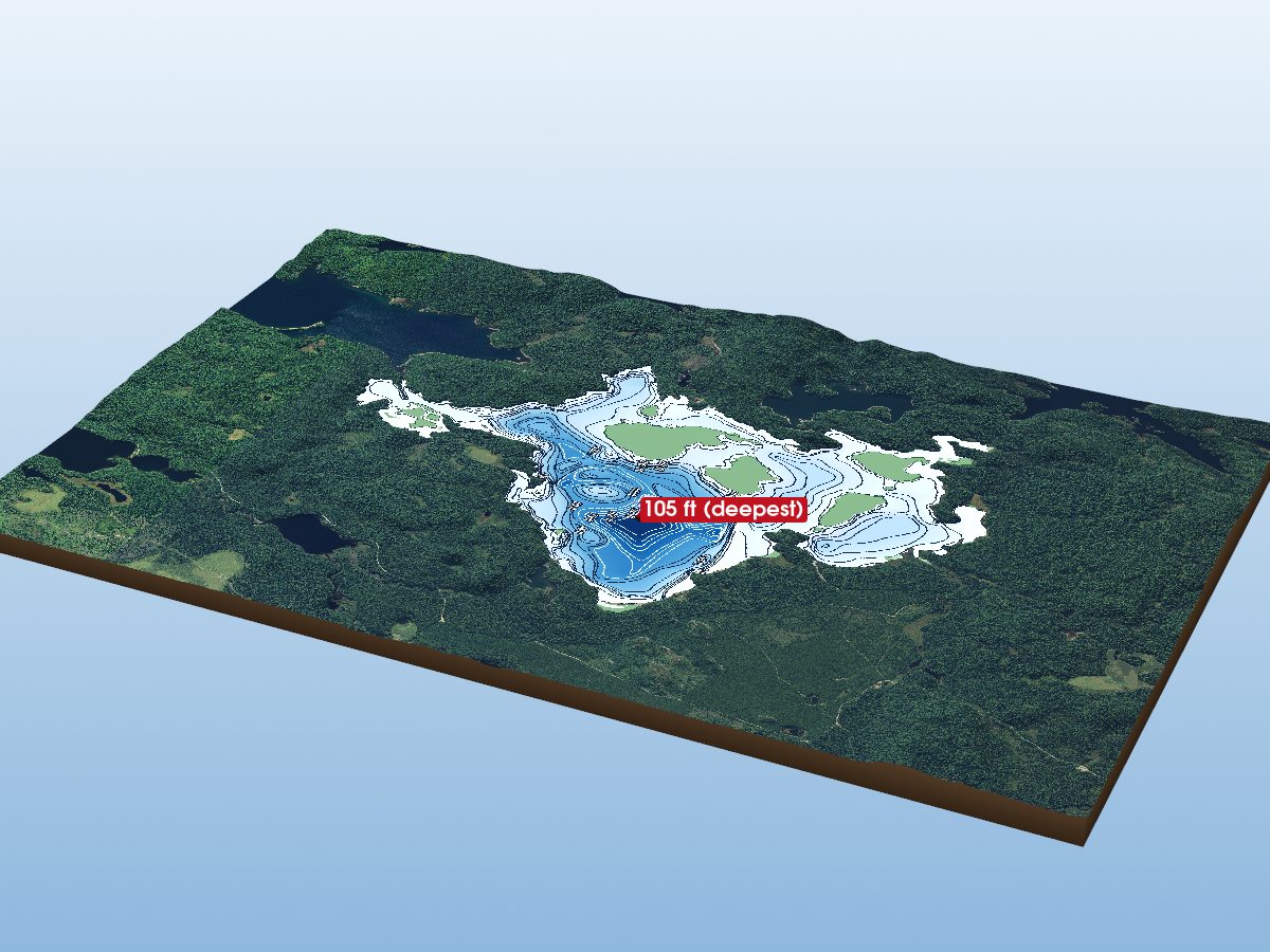 Depth map of Paradise Lake