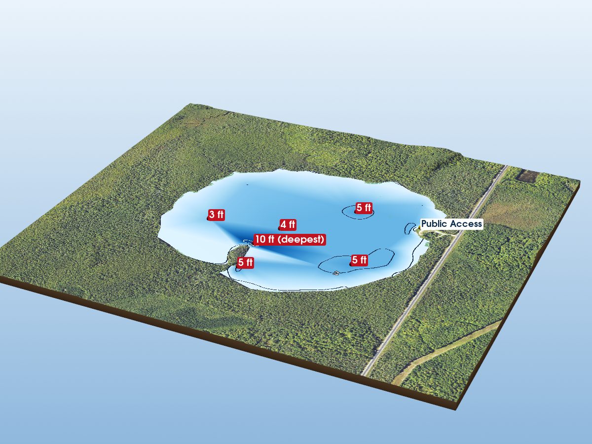 Depth map of Parent Lake