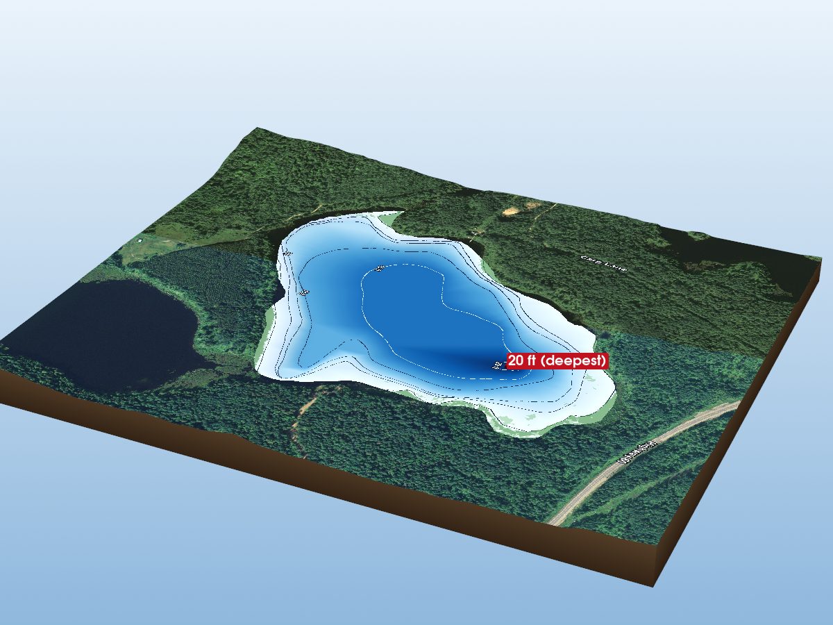 Depth map of Parissien Lake