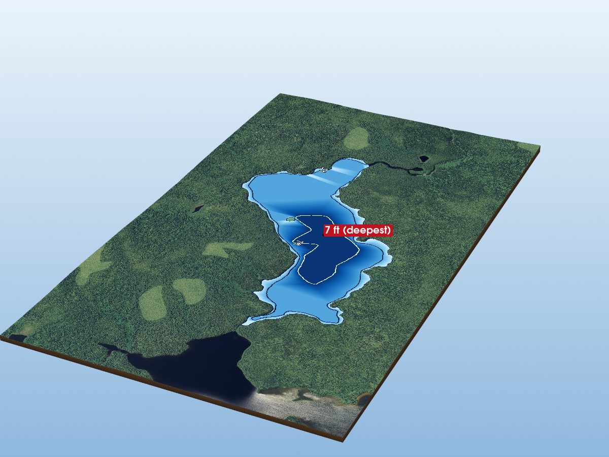 Depth map of Parkhill Lake