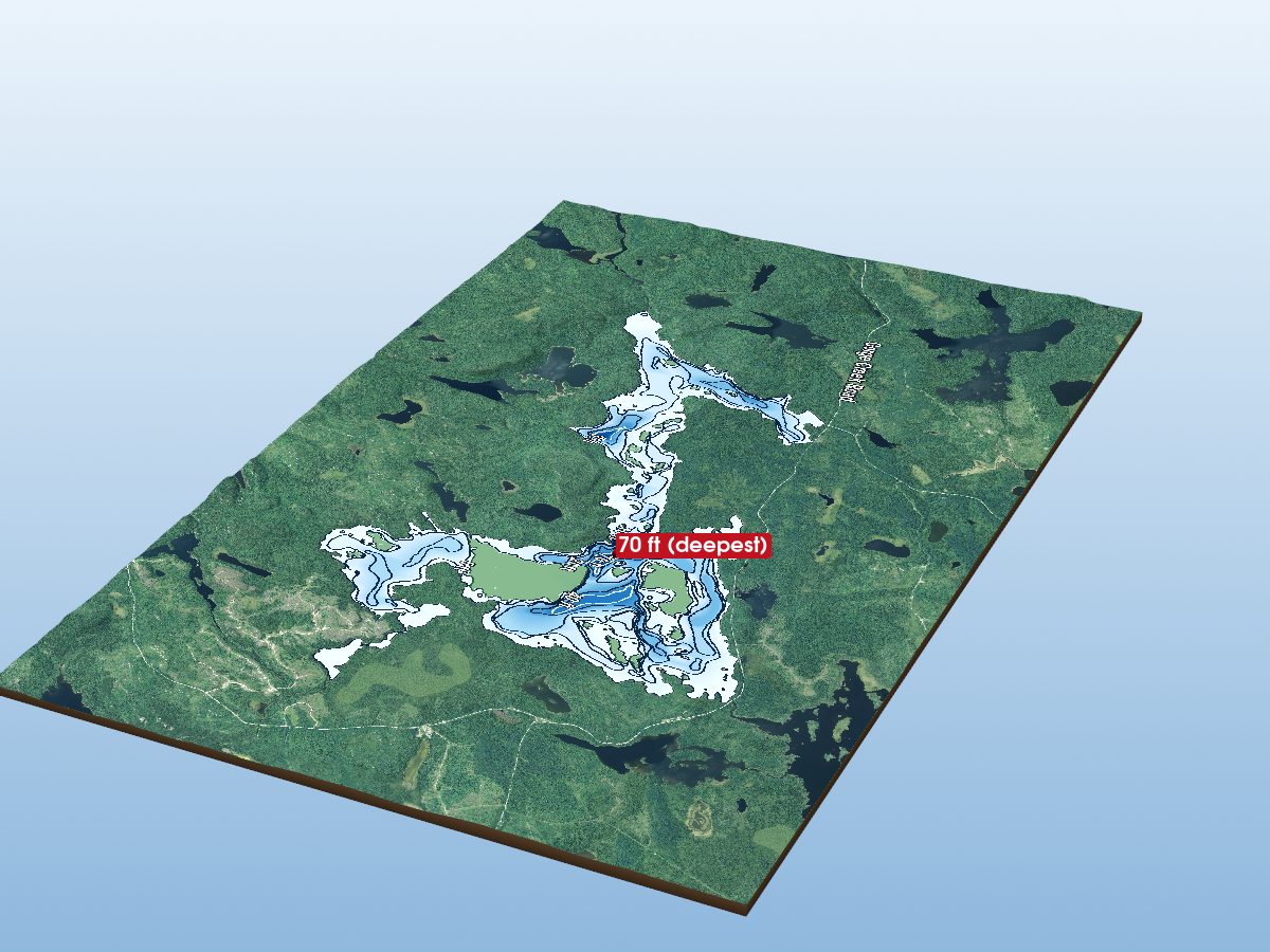 Depth map of Parks Lake