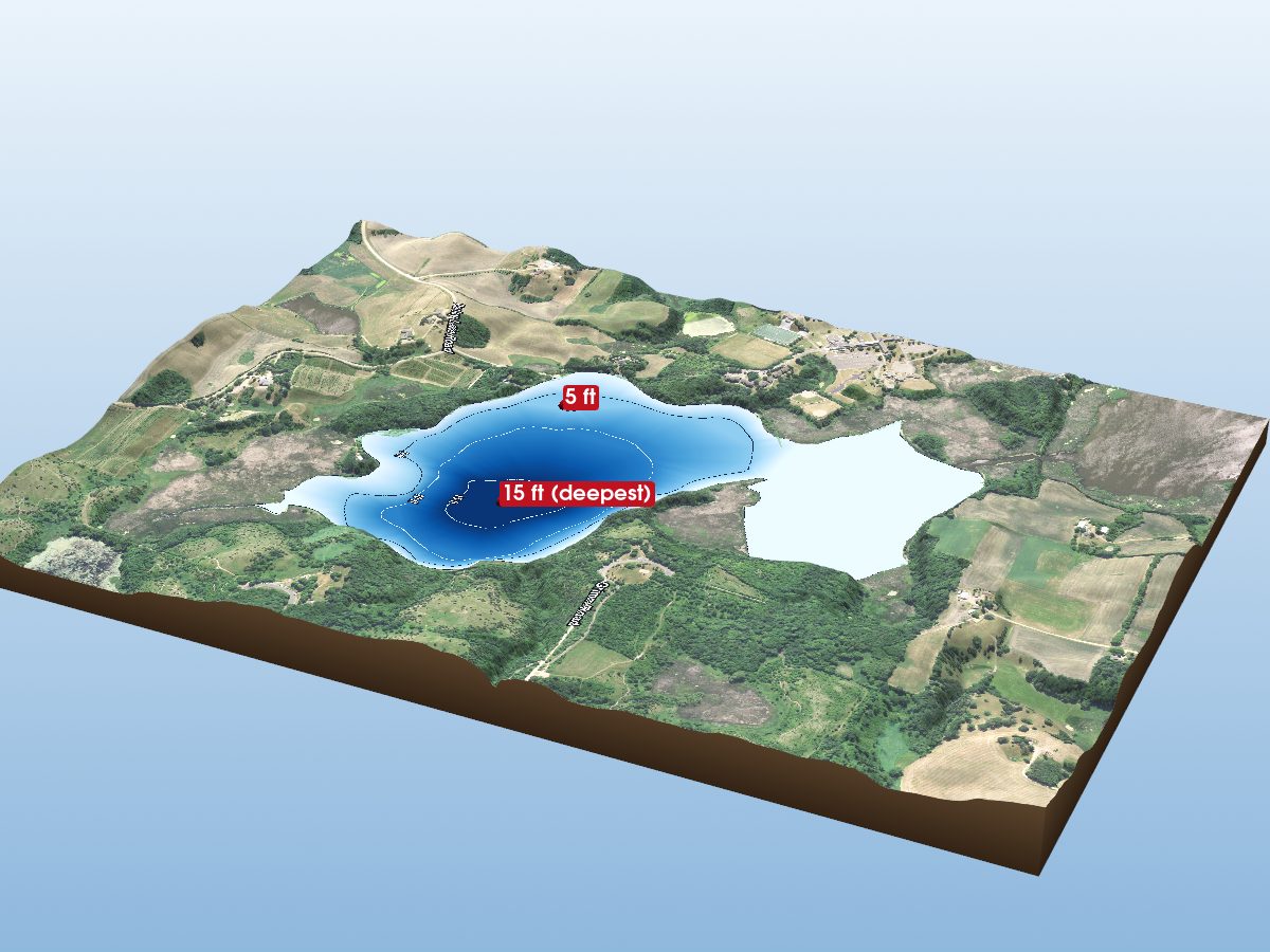 Depth map of Parley Lake
