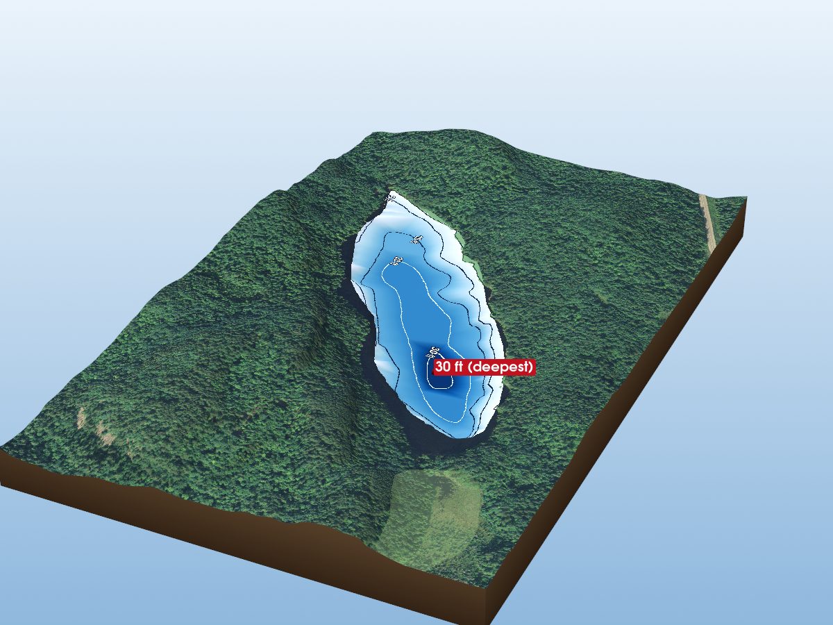 Depth map of Partridge Lake
