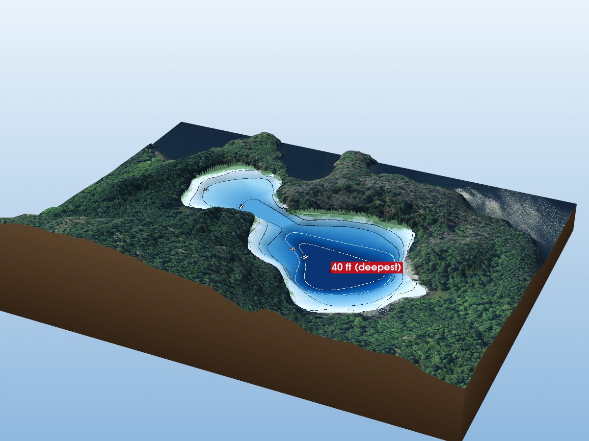 Depth map of Partridge Lake