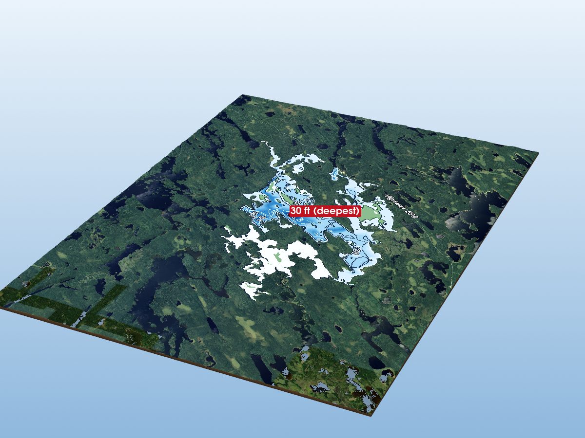 Depth map of Pashkokogan Lake