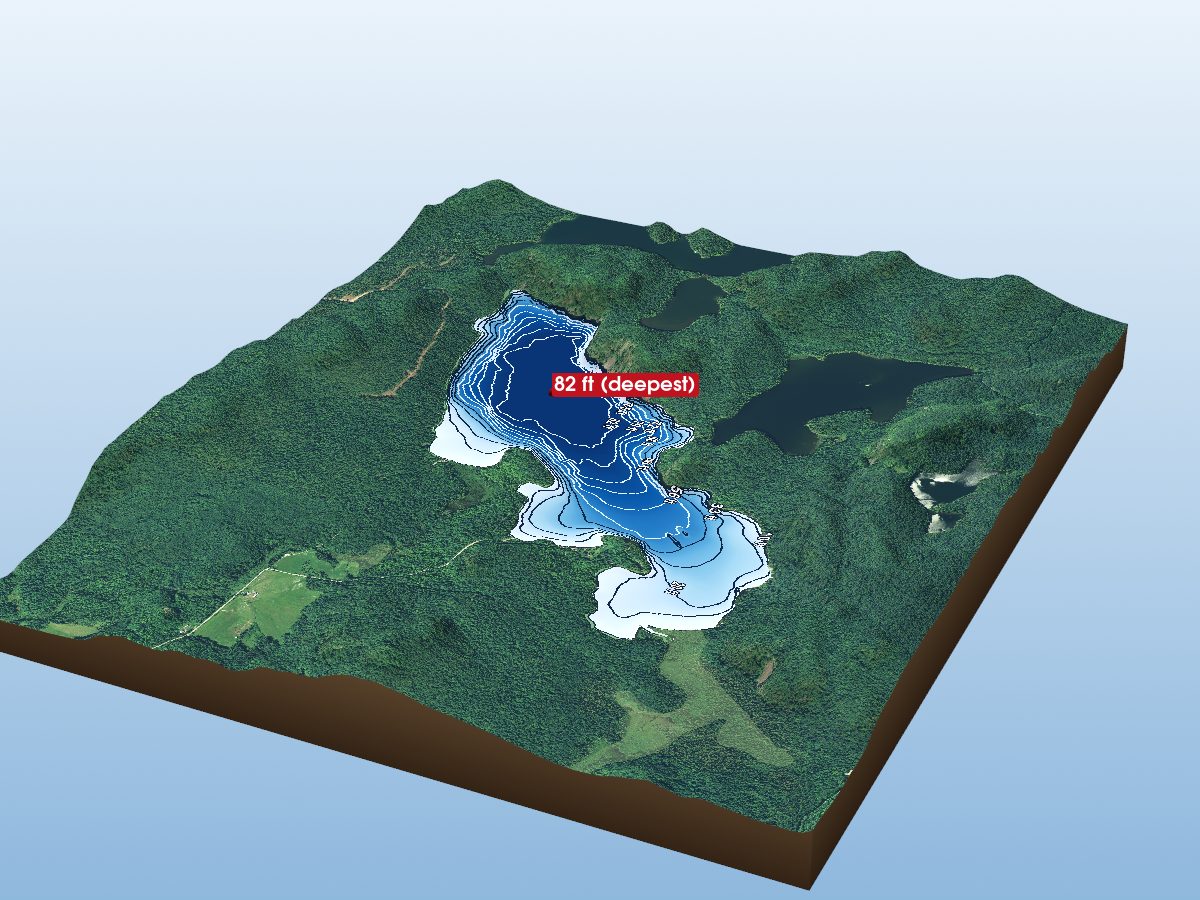 Depth map of Patten Lake