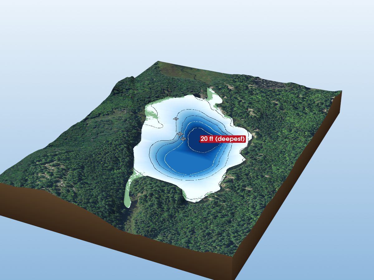 Depth map of Patten Lake