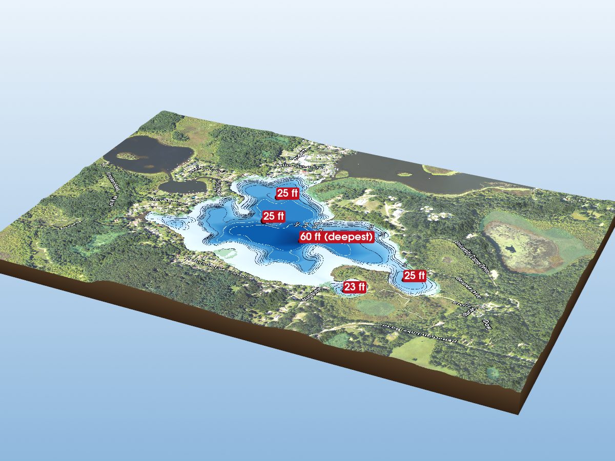 Depth map of Patterson Lake