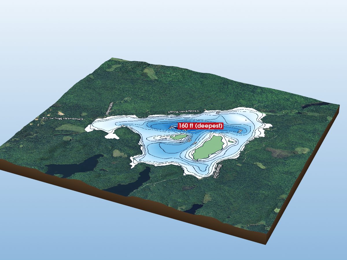 Depth map of Paugh Lake