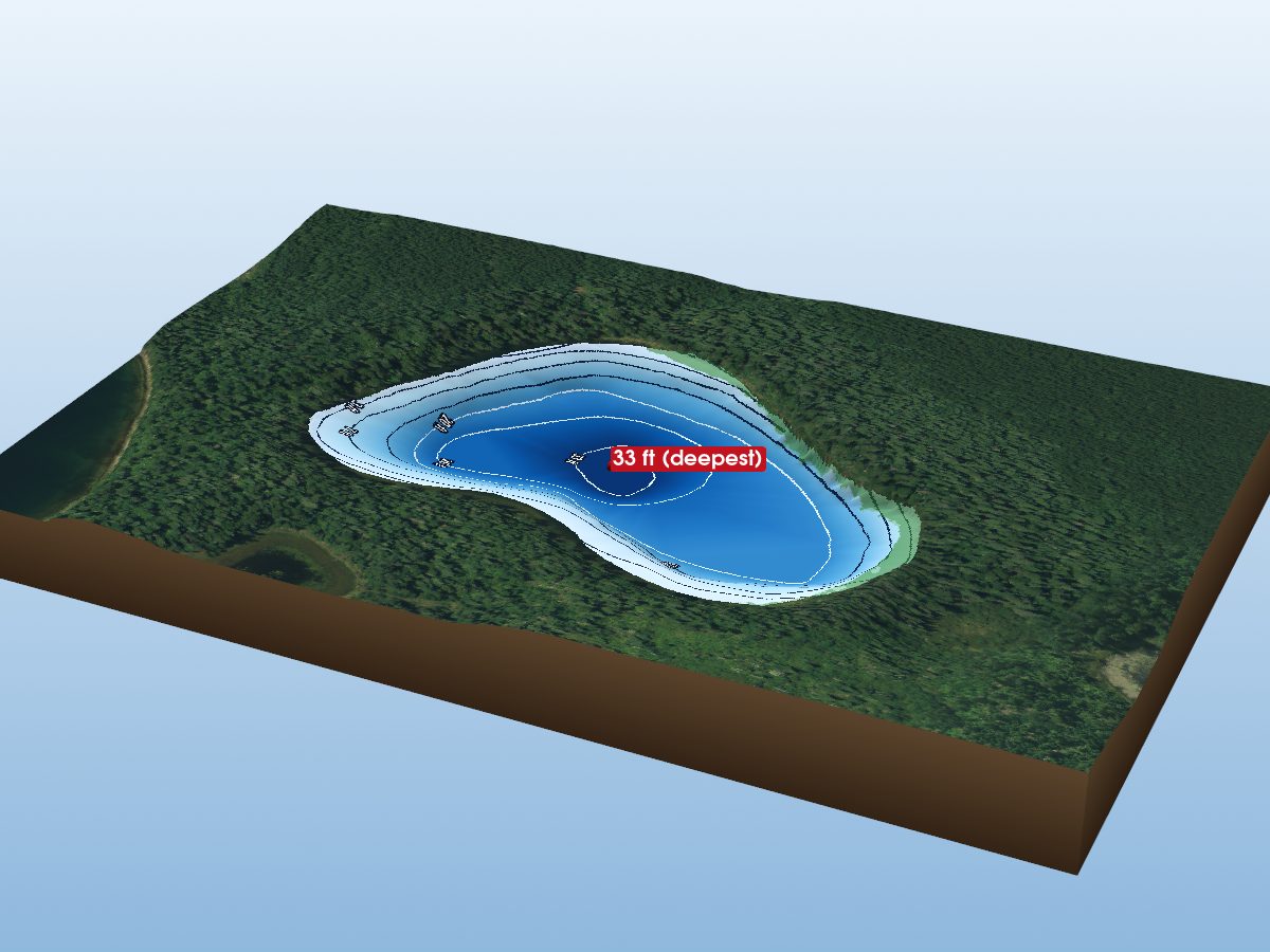 Depth map of Paul Lake