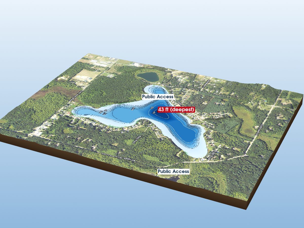 Depth map of Payne Lake