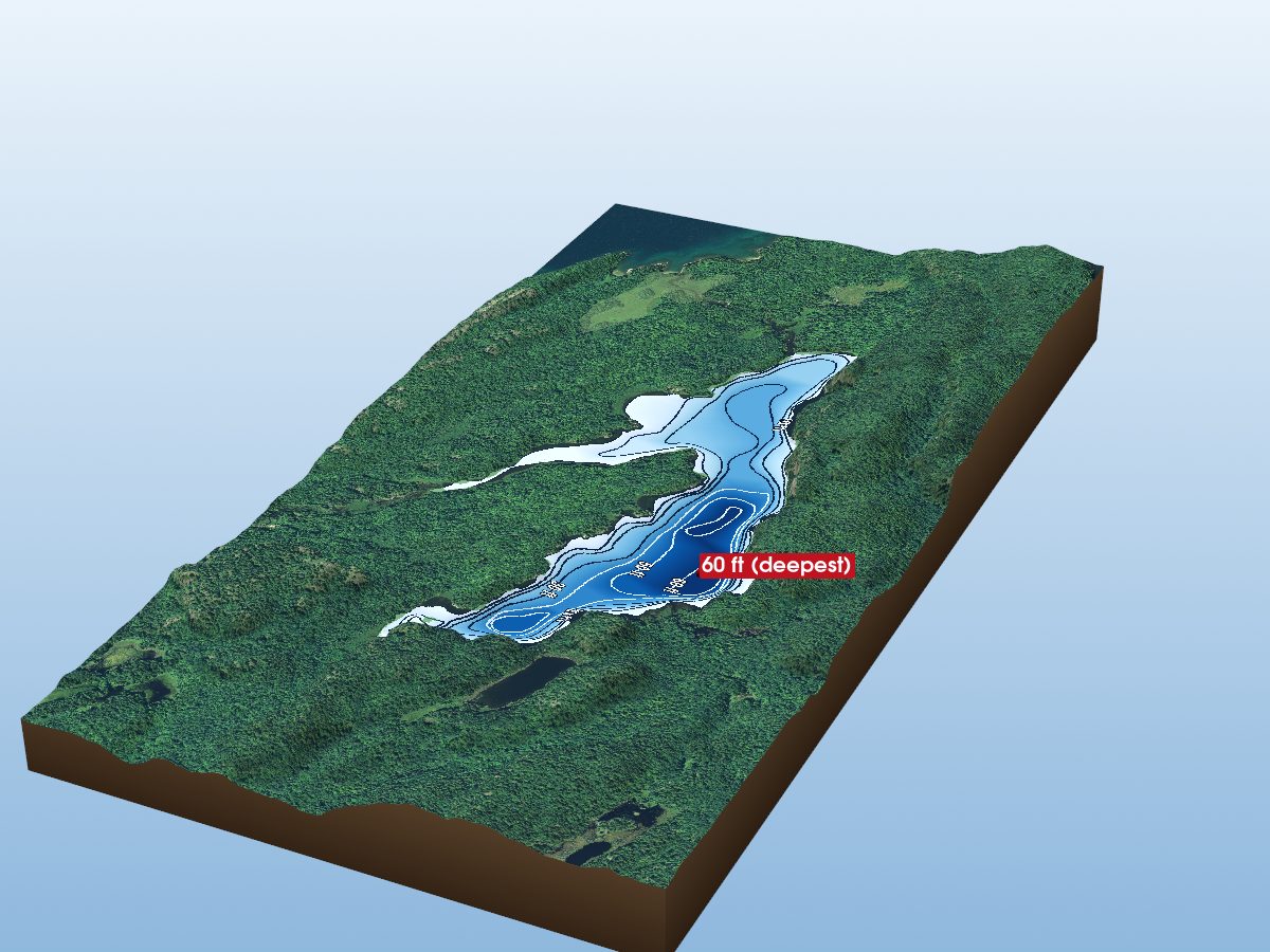 Depth map of Peak Lake